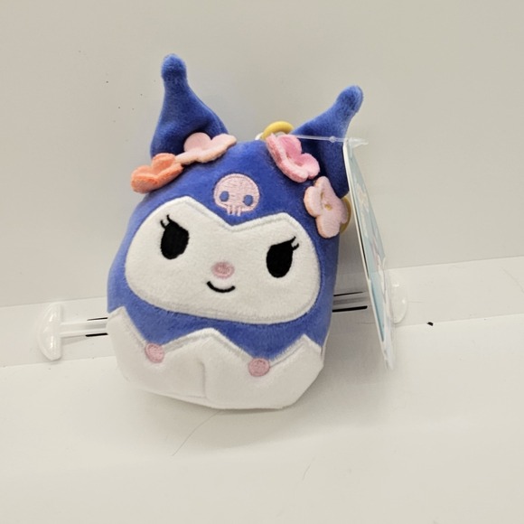 Sanrio Other - Squishmallows Kuromi Plush Clip Sanrio Flower Crown Keychain NEW w/ Tags